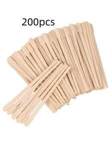 500/300/200/100 piezas de palitos de cera de madera para cejas, labios, depilación de vello nasal, espátulas de cera desechables, productos y accesorios esenciales de cuidado del cabello para salones de belleza y viajes, herramientas de maquillaje de belleza, cuidado de manos y pies, uso doméstico y de salón, depilación, piel suave, uso multifuncional para palitos de cera, palitos para quitar uñas, eliminación de piel muerta y cuidado de la piel - Albaricoque - Ver 10