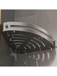 Étagère d'angle triangulaire, étagère de rangement de salle de bain en matériau PP, étagère de douche d'intérieur, étagère murale de salle de bain pour shampoing, boîte de rangement de cuisine et de salle de bain, panier de douche, étagère d'angle triangulaire gain de place - Étagère murale de salle de bain durable pour shampoing, gel douche et rangement de cosmétiques - Installation facile, design antidérapant, accessoires de salle de bain - Multicolore - Voir 10