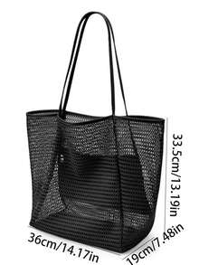 Túi đựng mỹ phẩm lưới nylon dung tích lớn, túi đựng đồ trang điểm nhiều lớp thoáng khí, túi đựng đồ vệ sinh cá nhân nhẹ, túi đựng đồ dùng vệ sinh du lịch thời trang, túi đựng đồ vệ sinh cá nhân dung tích lớn với nhiều ngăn, túi đựng đồ trang điểm du lịch và gia đình, kiểu dáng tối giản với khóa kéo, tay cầm đơn tiện phía trên, chi tiết rỗng, thích hợp để đựng đồ vệ sinh cá nhân và dụng cụ trang điểm. - Nhiều màu - Xem 13