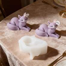 1pc Fox Candle Mold, Animal Fox Silicone Mold For Candle, Soap, Plaster, Epoxy Resin, DIY Crafts - Forest Animal-Themed Design For Home Decoration, Animal Lover Gifts, DIY Craft Making - Fox - View 7