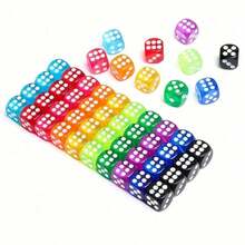 50pcs Colored Dice, 6-Sided Dice For Board Games, Loose Dice For Parties, Board Games (Random Color) - 彩色 - 查看 8