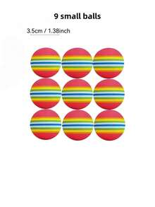 Pelota de espuma EVA arcoíris, pequeña, mediana, grande, pelota elástica, pelota arcoíris, juguete para mascotas, pelota para perros, pelota para gatos, juguete para gatos, pelota silenciosa - Multicolor - Ver 17