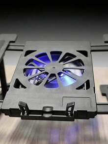 黑色筆記本電腦散熱支架，具備高效溫度控制、輕巧便攜與時尚外觀，採用耐用 ABS 材質，適用 13-17.3 吋電競與辦公筆電，學生與玩家必備 - 黑色 - 查看 7