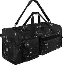 130L Heavy Duty Large Duffle Equipment Bag, Catchers Gear Bag With Shoe Compartment, Baseball Duffle Bag - Marble - View 1