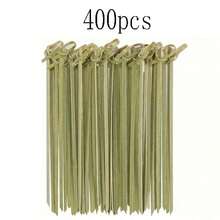 20/50/100/200pcs Bamboo Knotted Flower Fruit Toothpicks, For Snack Beverage Decoration, Handmade Food Picks With Loop, Suitable For Party, Christmas, Wedding, BBQ - Cadet Blue - View 15