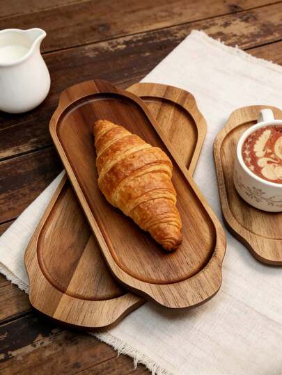 Khay ăn sáng hình bầu dục bằng gỗ, khay phục vụ, khay đựng phô mai, khay, khay gỗ, khay đựng trái cây, khay, đĩa ăn tối, dụng cụ và phụ kiện nhà bếp, thích hợp cho Ngày của Mẹ, Lễ Phục Sinh, Lễ Tạ Ơn và các dịp khác.