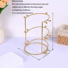1pc Bridal Headpiece/Crown Display Stand, Metal Crown Holder, Hair Accessory Display Rack, Also Suitable For Earrings, Necklaces And Jewelry Display, Ideal For Back To School Season And Room Decor, Jewelry Display Stand, Queen Crown Hair Accessory Holder, Gold Headpiece Display Base, Prop For Jewelry Photography And Exhibition - Crown Display Stand - View 12