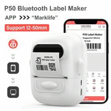 Marklife P50 Mini Portable Label Printer Support 12-50mm Labels Self-Adhesive Thermal Printer Inkless Sticker Adhesive Printing Machine Label Maker Labeller - Multicolor - View 2
