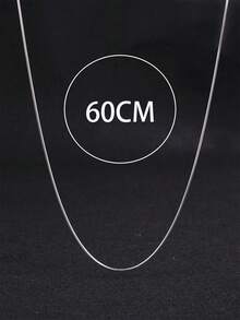 Hombres Collar minimalista - Plateado - Ver 5