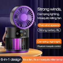 Multi-Function Camping Light, Mosquito Repellent Light, Mini Fan, Night Light, Electric Mosquito Killer, Outdoor Lighting, Atmosphere Lamp, Mosquito Trap - Multicolor - View 4