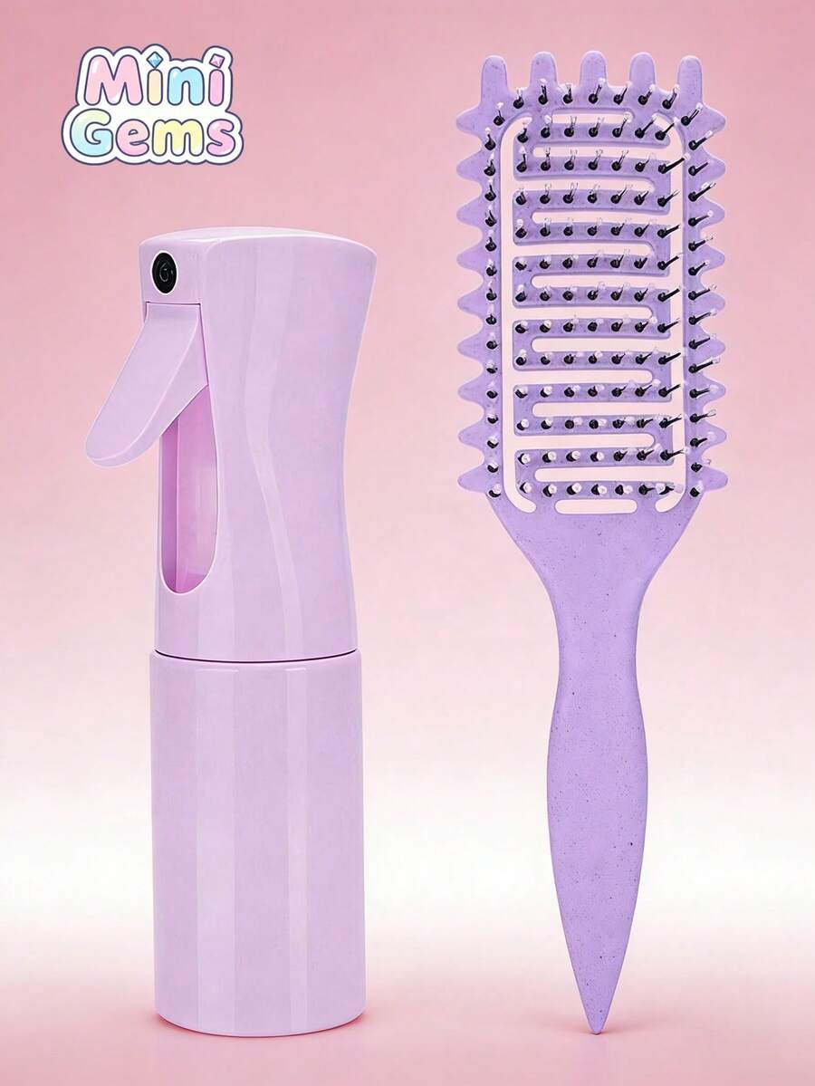 这款两件套卷发造型套装包含多功能造型梳、喷雾瓶和梳子。这是一套专业的卷发造型套装，非常适合青少年打造理想发型。 - 彩色 - 查看 1