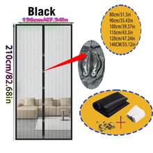 磁性蚊帐门帘，夏季升级款半透明网纱门帘，无需钻孔，防虫透气，经典款式，适用于卧室、客厅、房车门窗，附赠魔术贴！室内外皆宜。 - 網眼 - 查看 17