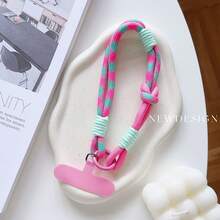 Retro Phone Lanyard, Wrist Strap, Camera Hanging Rope, Summer Wrist Cord, Anti-Lost Strap, Key/Earphone Holder, Card Clip, Dopamine Bracelet - Multicolor - View 5