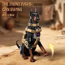 1376片杜宾犬积木动物模型，DIY创意生日礼物，动物模型积木，小颗粒玩具，跨境礼物 - 彩色 - 查看 5