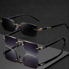 2 件套无框眼镜，男女皆宜的设计，适合音乐节、海滩派对、假期和商务场合，品质上乘，是馈赠佳品。 - 彩色 - 查看 12