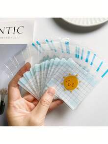 100 túi tự dính 4 trong 1 họa tiết sao và trăng, hoàn hảo để gói quà nhỏ, túi quà tặng ngày lễ. - Xem 3