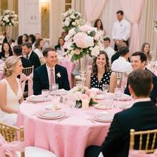 Zerulis 60PCS Pink Plastic Plates - Heavy Duty Beaded Disposable Plates For Party, Baby Shower, Wedding, Birthday - Serving 30 Guests Include 30PCS 10inch Dinner Plate & 30PCS 7inch Dessert Plate - 60 - 查看 7