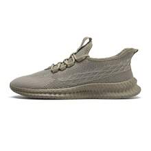 Men's Minimalist All-Match Knit Running Shoes, Lightweight Comfortable Athletic Sneakers For All Occasions - Brown - View 5