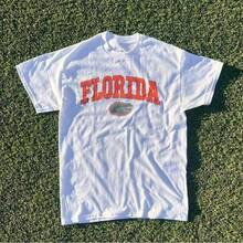 2025 Summer New Short Sleeve Pattern Top ,Vintage Florida State Gators Shirt White New White All Sizes, Shirt Hot   2025New Comfortable Retro Cotton T-Shirt-L91 - 白色 - 查看 1