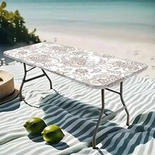 Vintage Baroque Patterned Waterproof Tablecloth, Oil And Stain Resistant Rectangular Dining Table Cover, Suitable For Outdoor Camping, Picnic, Patio, Home, Restaurant, Kitchen, Party Decoration - B - View 13
