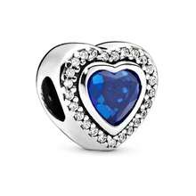 1 pieza Cuenta de encanto de esmalte azul apta para pulsera europea original, regalo de joyería DIY para mujeres - Azul - Ver 20