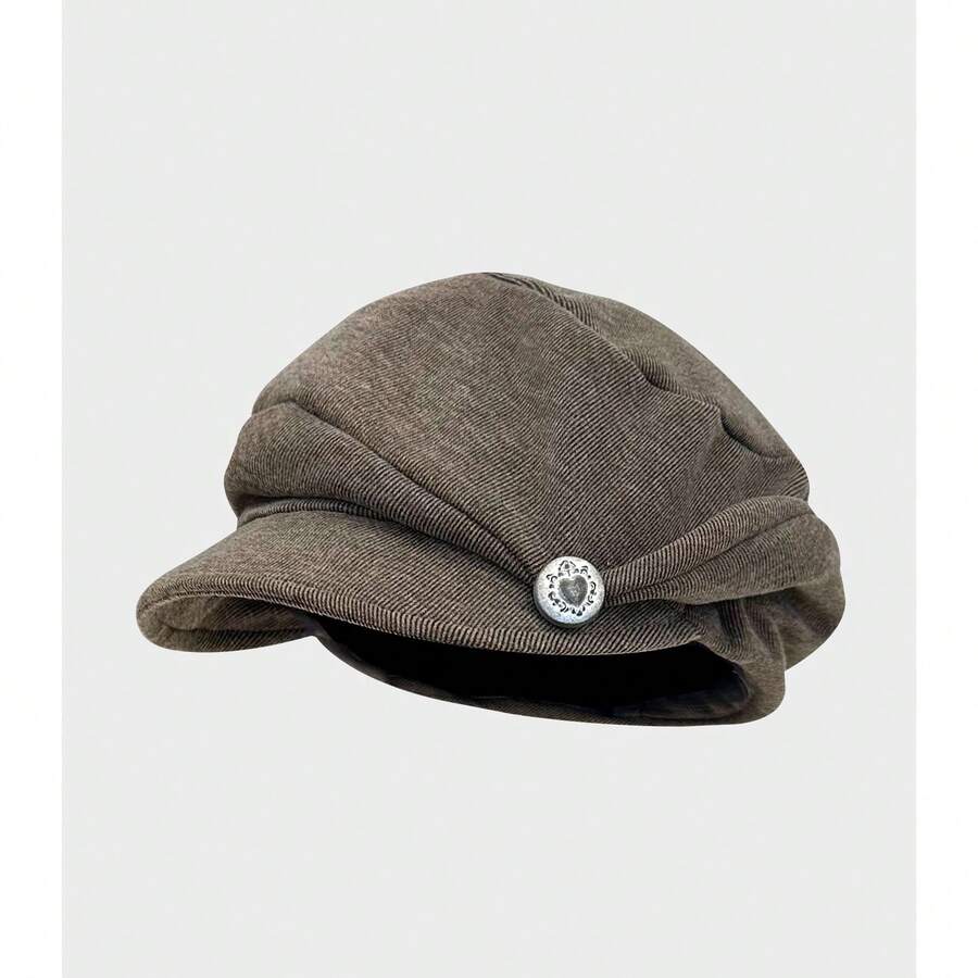 Women Beret Hats - Brown - View 1