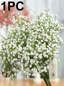 30/20 Bunches Realistic UV-Resistant Plastic Artificial Star Flowers, Fluffy White Satin Blooms, Soft Stems, Suitable For Boho Style Floral Decor, DIY Crafts, Home, Kitchen And Wedding/Thanksgiving Decorations, DIY Wreath Decor, As Well As Wedding, Home, Kitchen And Office Floral Arrangements - Multicolor - View 8