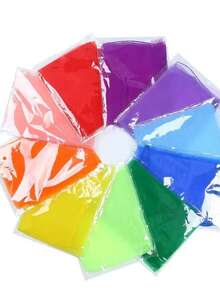 60cm Set de 6 piezas de unicolor mixto + 10 piezas de unicolor de pañuelo de gasa de nailon, versátil para actuaciones y baile, nuevo pañuelo de color caramelo - bufanda cuadrada pequeña - Ver 6