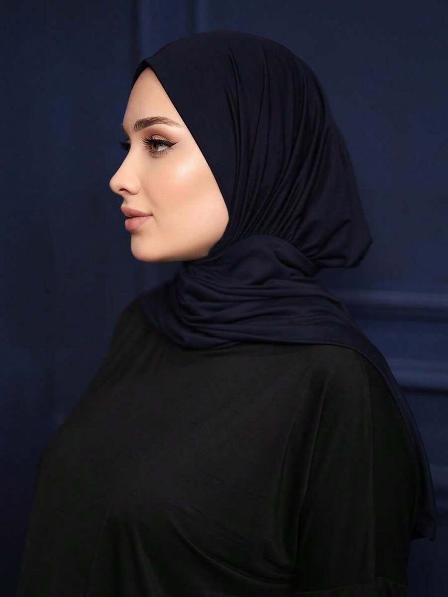 1pc Ready-To-Wear Soft & Breathable Anti-Pilling Fabric Muslim Headscarf, Suitable For Muslim Use And Daily Wear All Year Round