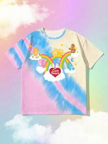 SHEIN | Care Bears Áo thun casual in hình hoạt hình dễ thương, thể hiện thiết kế hợp tác thời trang và đáng yêu, phù hợp để mặc hàng ngày. - Nhiều màu - Xem 1