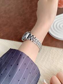 1pc New Arrival Women's Minimalist Casual Elegant European & Middle Eastern Style Bracelet Watch, Retro Gold Color - Silver - View 3