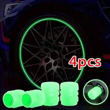 4个/套 夜光气门嘴帽 夜光轮胎气门嘴帽 摩托车电动车真空轮胎气门嘴帽 夜光气门芯盖 - A - 查看 4