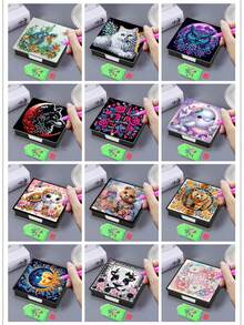 Bộ tranh đính kim cương 5D - Sổ tay/Hộp ghi nhớ họa tiết Mandala 9 ô - Quà tặng thủ công độc đáo, Bộ tranh đính kim cương, Hình tròn bất đối xứng, Quà tặng thủ công độc đáo cho bàn làm việc văn phòng và nhà - Nhiều màu - Xem 12