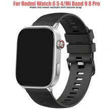 Dây đeo thể thao bằng silicon co giãn cho đồng hồ Redmi Watch 6 5 4, dây đeo thay thế nâng cấp thời trang cho đồng hồ thông minh, phù hợp cho Band 9 Pro/Mi Band 8 Pro, dây đeo đồng hồ chất lượng cao hàng ngày, thích hợp cho cả nam và nữ. - trắng - Xem 1