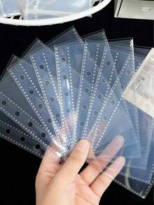 1 Pack, Contains 10 A6/A7 Transparent Inserts, Suitable For Photo Album Inserts, Plastic Scrapbook Storage Boxes, Sticker Book Inserts, Insert Bags, Sticker Storage Boxes, Portable Travel Souvenir Storage Boxes, Sticker Notebooks And Sticker Planners. Made Of High Transparency PP Material, Perfect For Sticking Stickers, Making Sticker Notebooks, Photo Cards And Organizing Office Planners. Ideal For Classroom, Home, Office And Travel, And A Must-Have For Back To School. - Multicolor - View 6