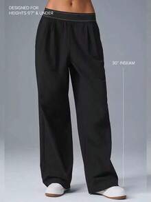 Women's Lightweight High Elasticity Running Pants - Casual Quick-Dry Sports Pants With Zipper Pockets.Loose, High-Stretch, Breathable And Quick-Dry Sports Pants Suitable Running, Hiking, Fitness And Other Activities.Casual Style, Made Of Premium Soft Fabric, Comfortable And Breathable, With Excellent Elasticity, Various Sports Scenarios.Black Spring - màu đen - Xem 3