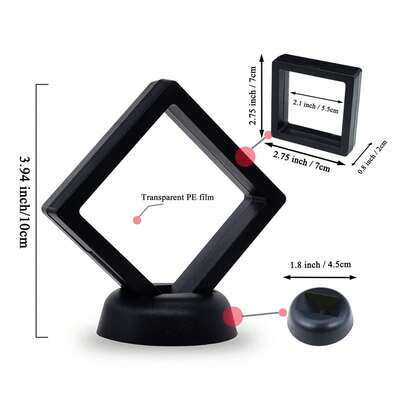 Hộp trưng bày nổi 3D dùng để trưng bày và sưu tập tiền xu AA, huy chương, trang sức, đá quý, mũi tên, màu đen (2.75 x 2.75 x 0.8 inch)