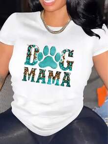 Women's 1-Piece Casual Short Sleeve T-Shirt 100% Heavyweight Cotton - Comfortable Round Neck, Soft And Adorable - White - View 6