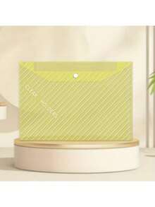 10/5/1pc A4 Plastic File Folder - Thick File Folder, Transparent Snap Closure Student Document Organizer Bag, A4 File Folder, PP Transparent Plastic Snap Closure File Folder, Plastic File Folder, Colorful Waterproof Data Bag, Office File Folder, Fashionable File Storage, Waterproof PP Material, Suitable For Students And Office Use, Back To School Season, School Supplies - A - View 10