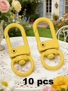 10-Pack Alloy Swivel Lobster Clasp Keychain - Multi-Functional Spring Hook Key Ring For Handbags And Accessories - Multicolor - View 33