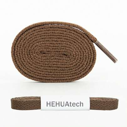 1 Pair 14-Color Flat Solid Color Casual Polyester Shoelaces, Suitable For Outdoor, Vacation, Home Wear