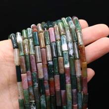 1 Strand Natural Stone Cylindrical Loose Beads Agate Spacer Beads For Jewelry Making DIY Bracelet Necklace Accessories - 4x13mm - View 9
