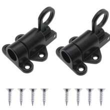 2 Sets Automatic Door Spring Locks, Self-Closing Door Latch Locks, Safety Pull Ring Spring Door Bolt Locks, Sliding Door Bolt Locks With Screws, Suitable For Indoor Doors, Windows And Garden Gates - CC - View 3