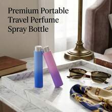 4 chai xịt nước hoa du lịch 10ml có thể nạp lại, chai xịt nước hoa mini rỗng dùng để đựng dung dịch cạo râu. - Màu hồng tím (4 chiếc) - Xem 2