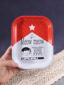 1pc Miaomiao Pattern Rolling Tray, Excellent Cigarette Rolling Tool, Ideal Holiday Gift - Print - View 3