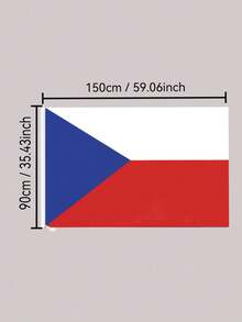 1面捷克共和国国旗，尺寸90x150厘米/3x5英尺，大型捷克国旗，双面设计，适用于捷克主题派对装饰、世界杯足球派对、酒吧、花园、室内外装饰、节日庆典等。 - 捷克 - 查看 3