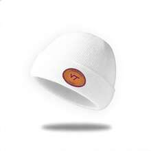 1pc Virginia Tech Hokies Retro Casual Knit Hat, Unisex Fashion  Sun Hat, Trucker Hat, Beach Hat, Fishing Hat, Suitable For Competition Venue,Travel, Party, Fun, Country, Birthday, Daily Casual Outdoor Wear Gifts - trắng - Xem 4