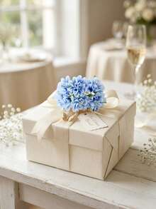 6支/束或18支/3束 人造迷你玫瑰花苞花束，DIY花环材料，婚礼装饰，胸花，头饰，新年，生日派对，蛋糕装饰 - 彩色 - 查看 5