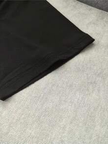 Camiseta blanca de moda para hombre con estampado de letras de Los Ángeles, casual, versátil, cómoda y ligera, ideal para deportes diarios y vacaciones, conjunto de moda - Negro - Ver 4