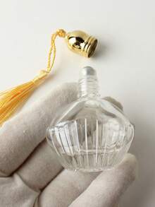 3/5/10/20件套流苏椭圆形12毫升不锈钢可填充精油滚珠瓶，创意便携式液体香水瓶，带金属盖 - 彩色 - 查看 3